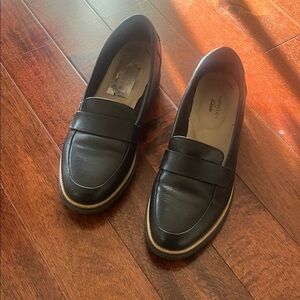 Clarks Black Leather Loafers